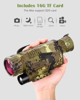 5x8 Night Vision Optics กล้องโทรทรรศน์ตาข้างเดียวแบบใช้มือถือแบบชาร์จไฟได้
