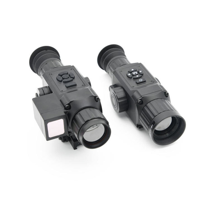 ขอบเขตปืนไรเฟิลความร้อน IP67 LRF 600 ม. 384x288px IR Gun Thermal Sight