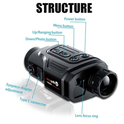 FH25R การล่าสัตว์ด้วยความร้อน Monocular Night Vision InfiRay Thermal Monocular ความละเอียดสูง